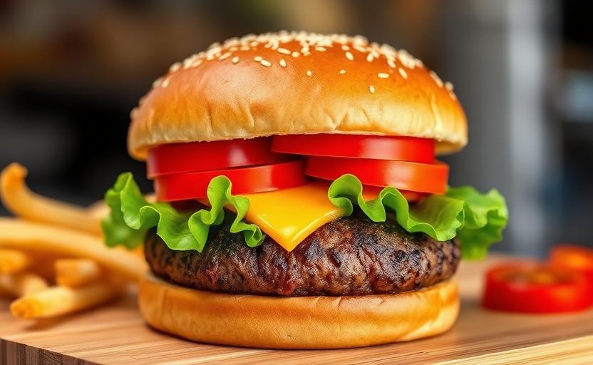 A juicy cheeseburger, the featured dish in the Sanford Burger Bash.