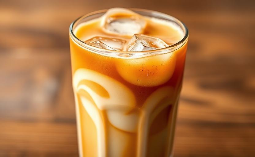 A cup of iced coffee from a previous FoodFeud champion cafe.