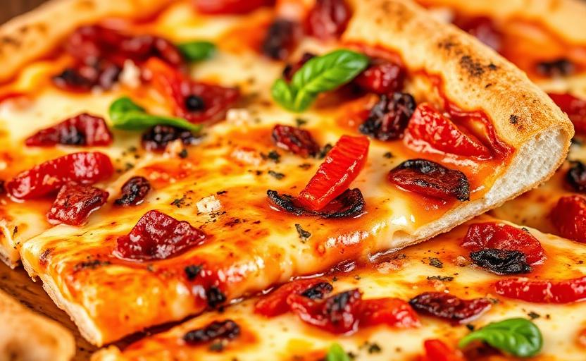 A freshly baked Pizza Royale, the featured dish in the Boston FoodFeud.